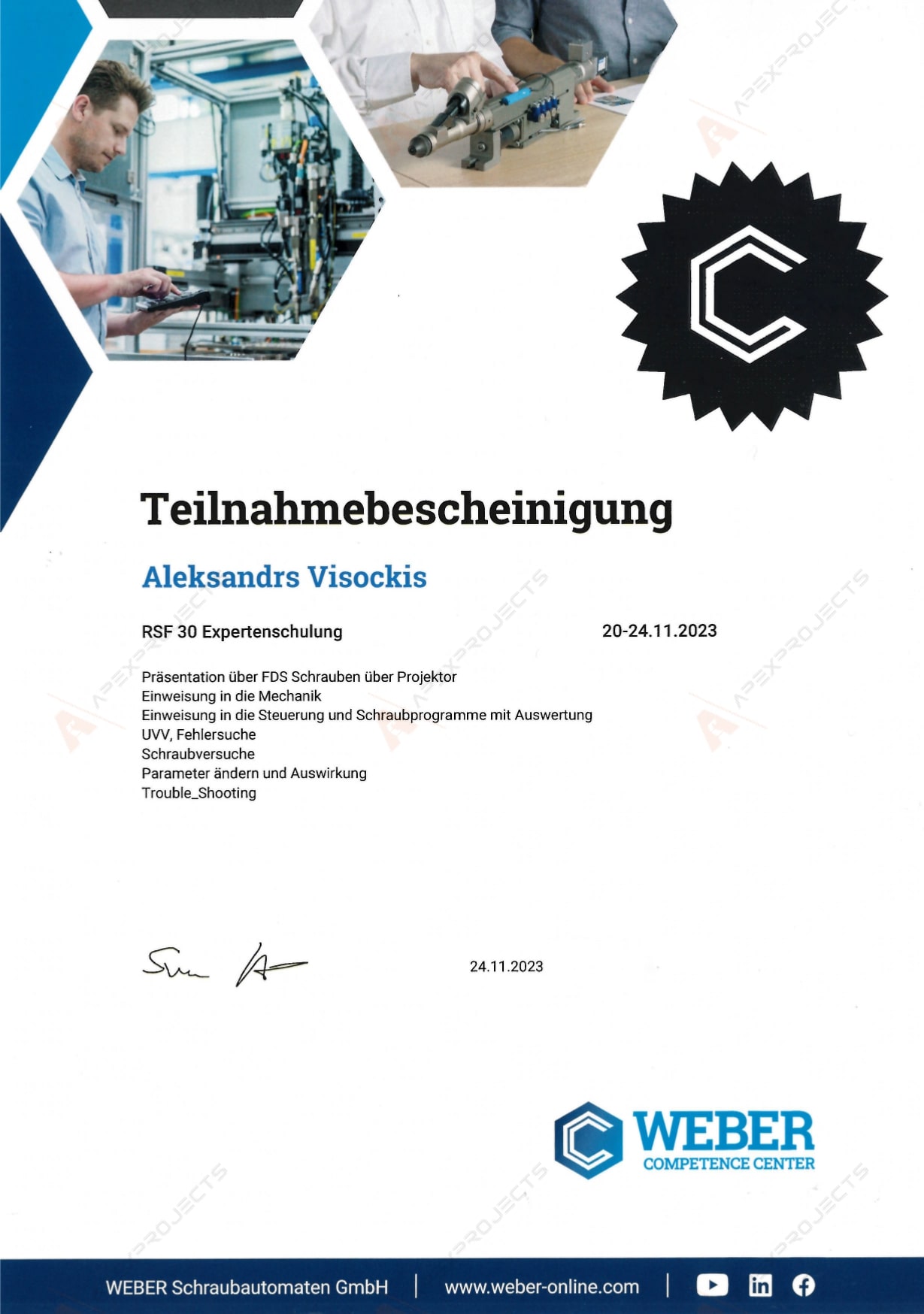 Certificate – Weber FDS screwing for experts_page-0001-min